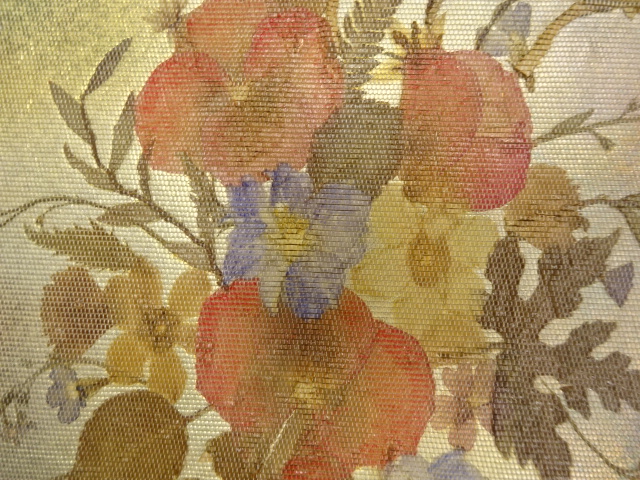  作家物　花香織　花模様　袋帯